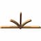 Ekena Millwork Redmond Smooth Timber Gable Bracket, Western Red Cedar, 84"W x 42"H x 3 1/2"D x 3 1/2"F, 12/12 Pitch GBW084X42X0404RED00SWR - alternate 3